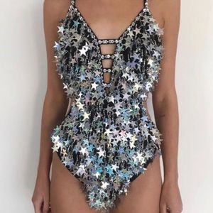 Rare Shop Easy Tiger Star Rave Cosmic Bodysuit